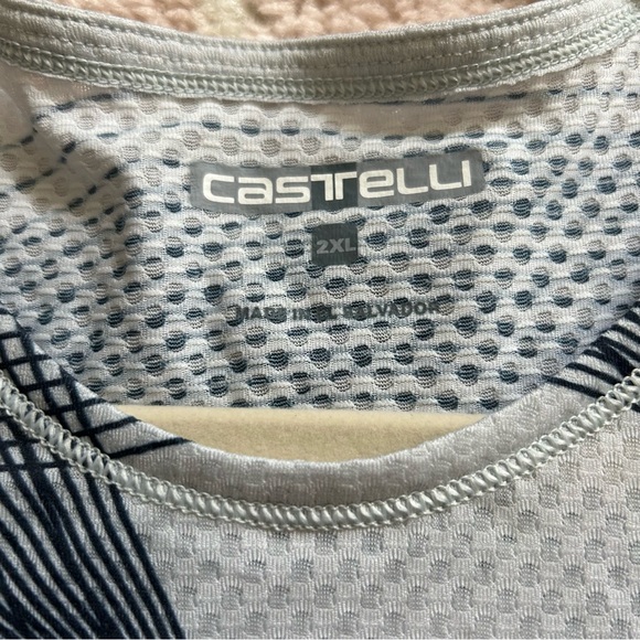NWT Castelli Mens Gray Navy Sleeveless Cycling Tank Top Size 2XL - Picture 3 of 9